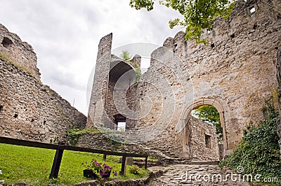 Medieval castle ruins Stock Photo