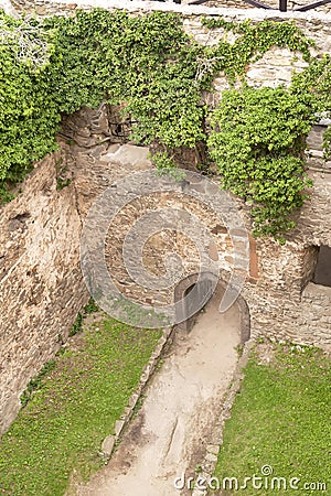 Medieval castle yard Stock Photo