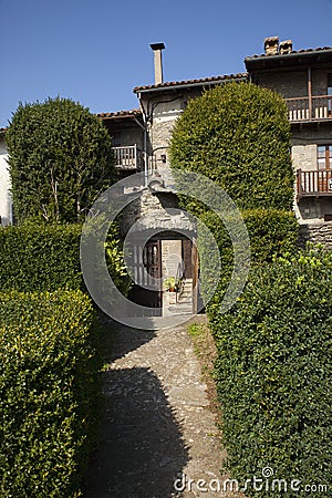 Medieval Catalan village, Spain Stock Photo