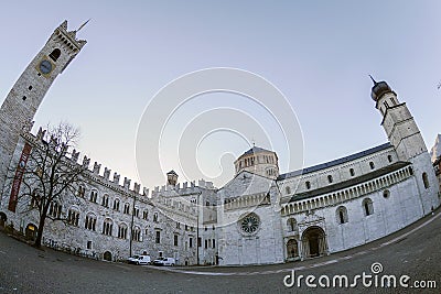 Medieval Cathedral of San Vigilio Dome Gothic style, Trento , Italy Stock Photo