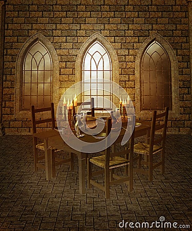 Medieval chamber 3 Stock Photo