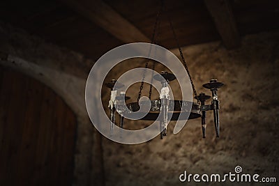 Medieval chandelier Stock Photo