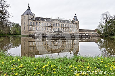 Medieval chateau of Sully in Burgundy, France Stock Photo