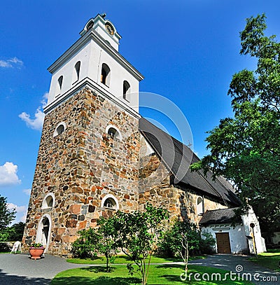 Medieval Church in Rauma, Finland Stock Photo