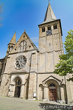 Medieval church St. Lambertus, Mettmann, Germany Stock Photo