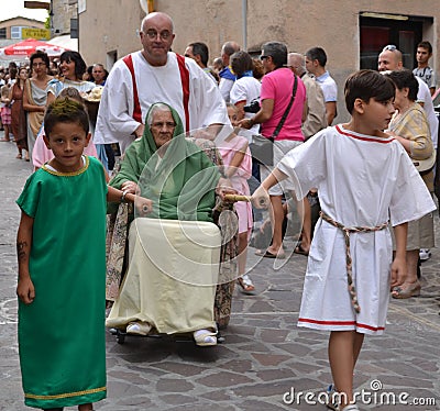 Medieval costume party Editorial Stock Photo