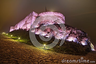 Medieval Deva Fortress in Europe, Romania Stock Photo