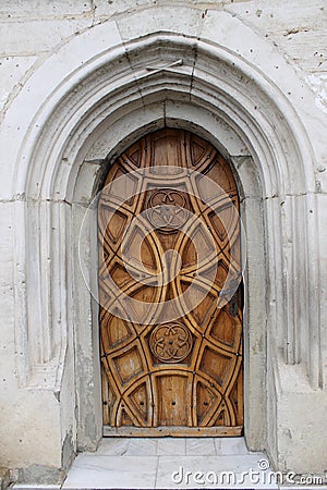 Medieval door castle church Stock Photo