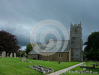 Medieval English parish church Stock Photo