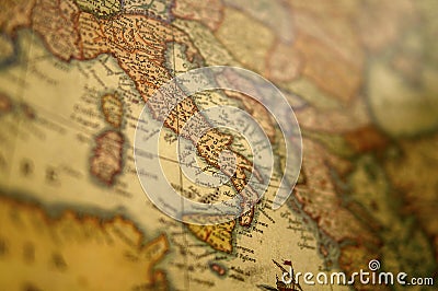 Medieval Europe Map - Italy Stock Photo