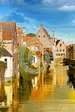 Medieval fairytale city Stock Photo