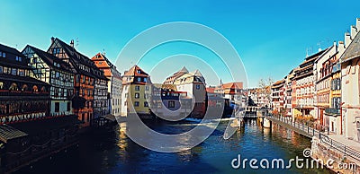 Medieval fairytale town of Strasbourg, UNESCO World Heritage Site, Alsace, France Stock Photo