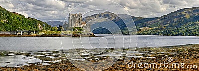 Medieval fortress Eilean Donan Castle (Western Highlands, Scotland) Stock Photo