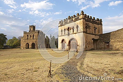 Medieval fortress in Gondar, Ethiopia, UNESCO World Heritage site Stock Photo