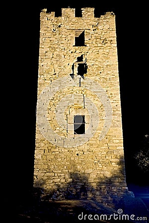 Medieval fortress in Greece Stock Photo