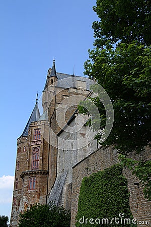 Medieval Fortress, Hohenzollern Castle, Black Forest, Stuttgart, Germany Stock Photo