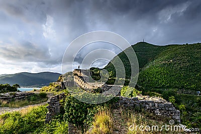 Medieval fortress Mogren, Budva, Montenegro Stock Photo