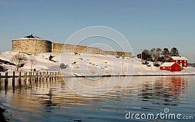 Medieval fortress in Norway. Stock Photo