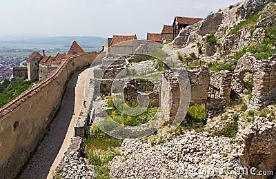 Medieval fortress Rasnov Stock Photo