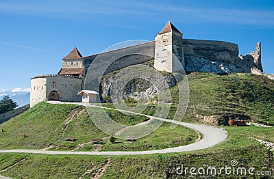 Medieval fortress in Rasnov Stock Photo