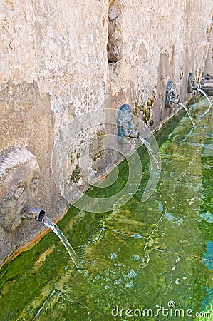 Medieval fountain. Laterza. Puglia. Italy. Stock Photo