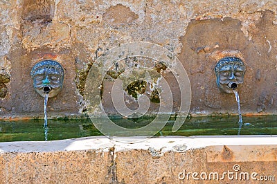 Medieval fountain. Laterza. Puglia. Italy. Stock Photo