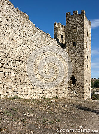 Medieval Genoese stronghold Stock Photo