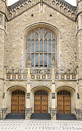 Medieval Gothic styled doors Stock Photo