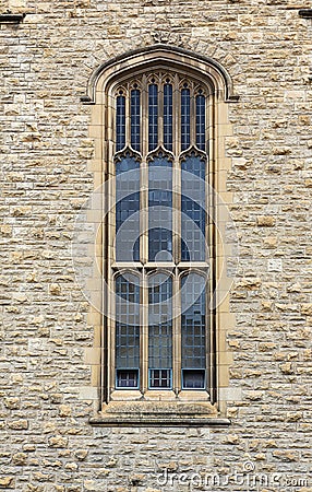 Medieval Gothic styled window Stock Photo