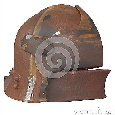 Medieval Head Armor isolated on white background Cartoon Illustration