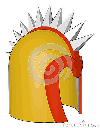 The medieval head armor vector or color illustration Vector Illustration