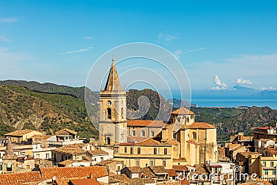 The medieval hill town of Francavilla di Sicilia Editorial Stock Photo