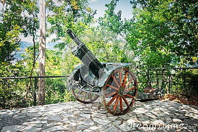 Medieval historical monument cannon Stock Photo