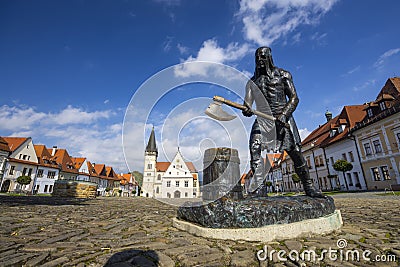 Medieval historical square Bardejov, UNESCO site, Slovakia Stock Photo