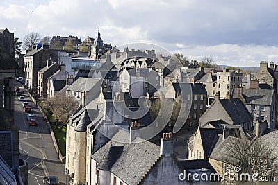 Medieval homes of Stirling, Scotland Editorial Stock Photo