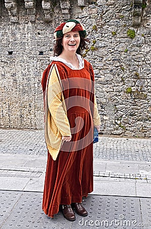 Medieval Irish Lady Editorial Stock Photo
