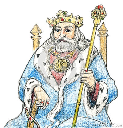 Medieval king Stock Photo