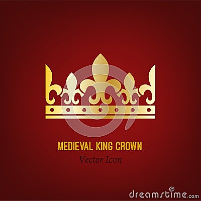 Medieval king crown Vector Illustration