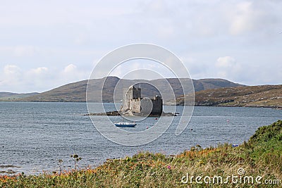 Castle on island Stock Photo