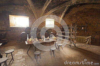 Medieval kitchen Stock Photo