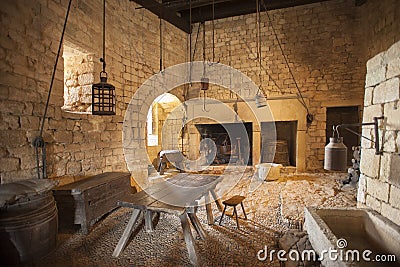 Medieval kitchen Stock Photo