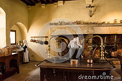 Medieval kitchen Stock Photo