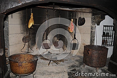 Medieval Kitchen Stock Photo