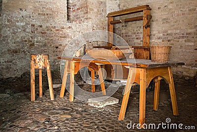 Medieval kitchen Stock Photo