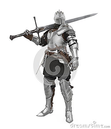 Medieval Knight Armor Isolated Stock Photo