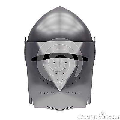 Medieval Knight Bascinet Helmet Stock Photo