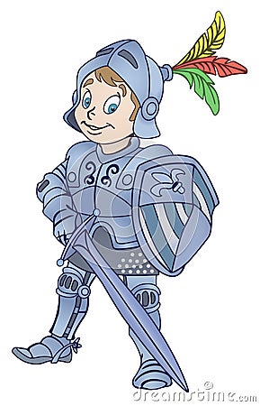 Medieval knight illustration Vector Illustration