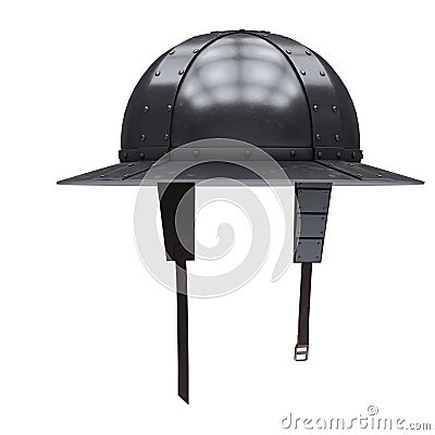 Medieval Knight Kettle Hat Helmet Stock Photo