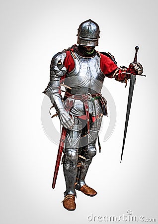 Armoured knight Stock Photo