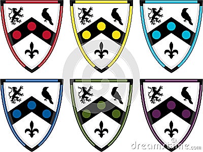 Medieval Knights Shield Vector Illustration